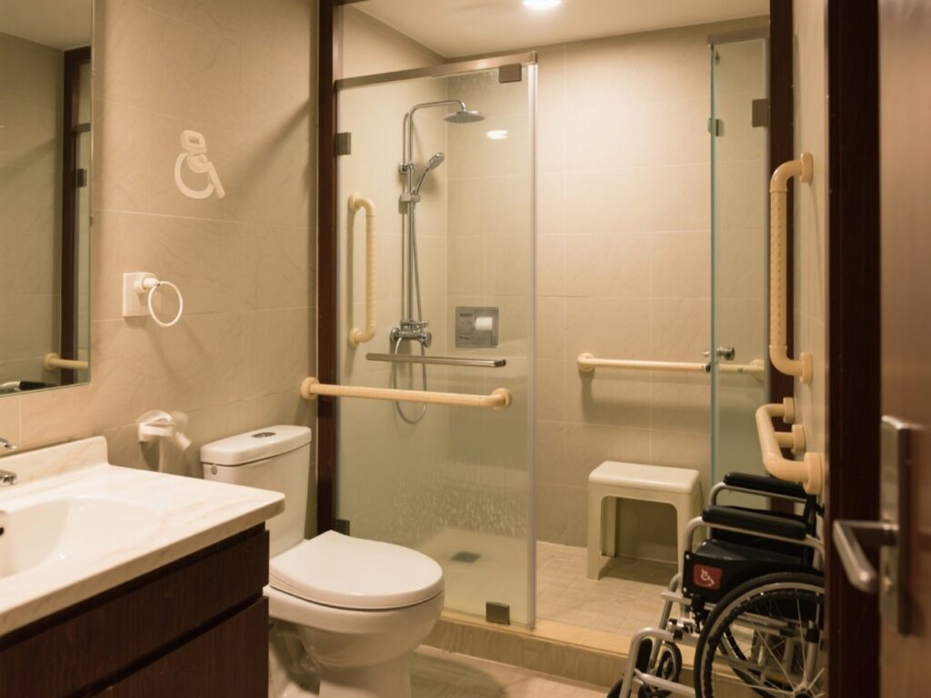 Bathroom with Grab Bars
