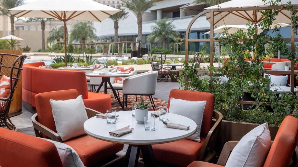 Hotel restaurant design outdoor