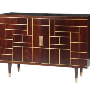 S22383 Mahogany Cabinet with Gold Inlay