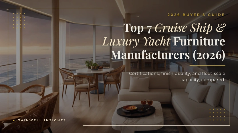 Cruise ship and luxury yacht furniture manufacturers overview