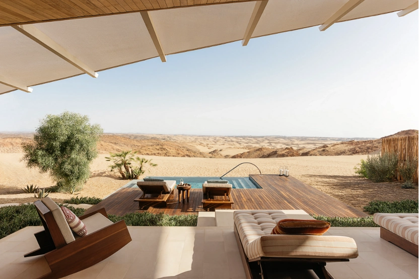 Resort event lawn and villa terrace outdoor furniture