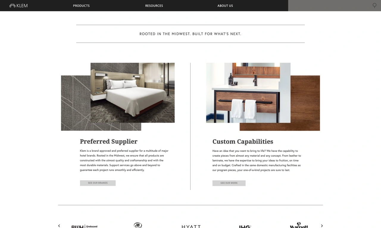 KLEM Jasper Group hotel casegoods manufacturer
