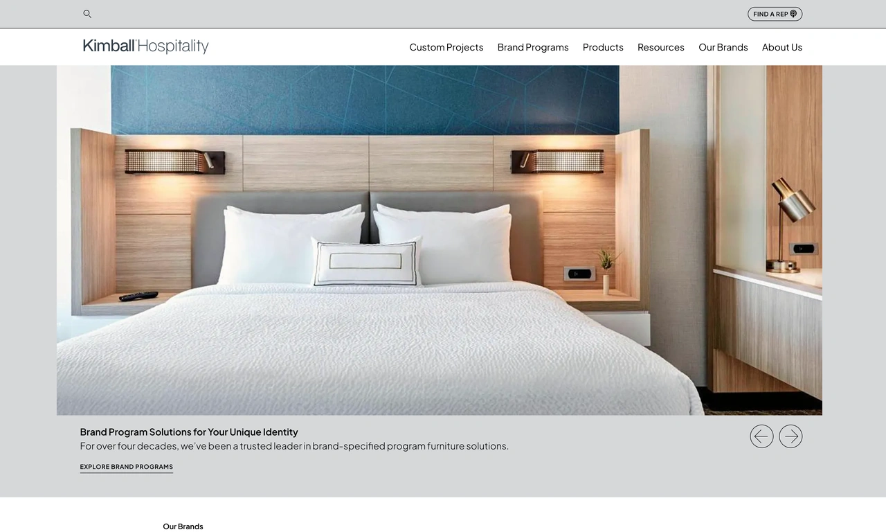 Kimball Hospitality hotel chain program furniture